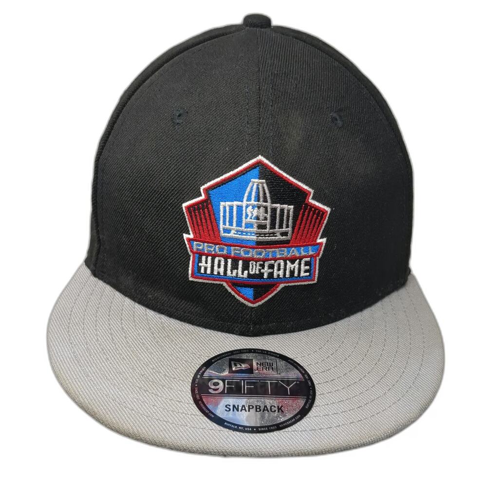 New Era 9Fifty Pro Football Hall of Fame Canton Ohio Snapback Hat Black Gray